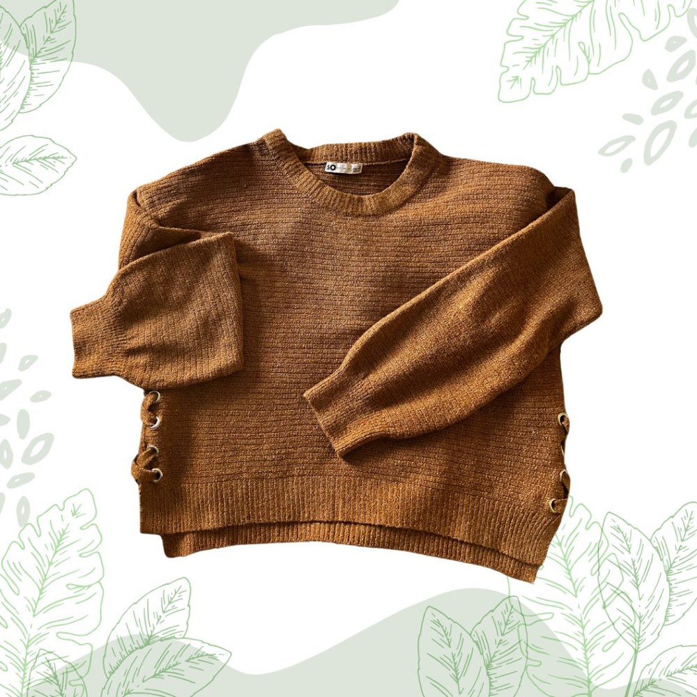 Burnt orange cropped sweater